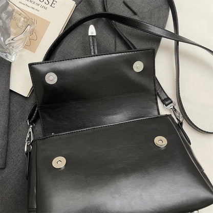 Vintage Flap Crossbody Satchel Bag