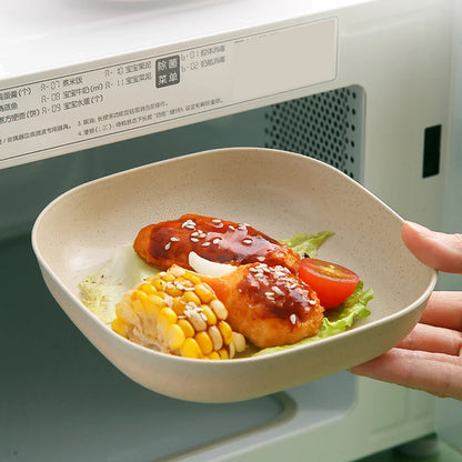 Square Plastic Snack Plates Set
