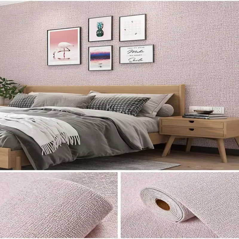 3D Self-Adhesive Linen Foam Wallpaper Roll