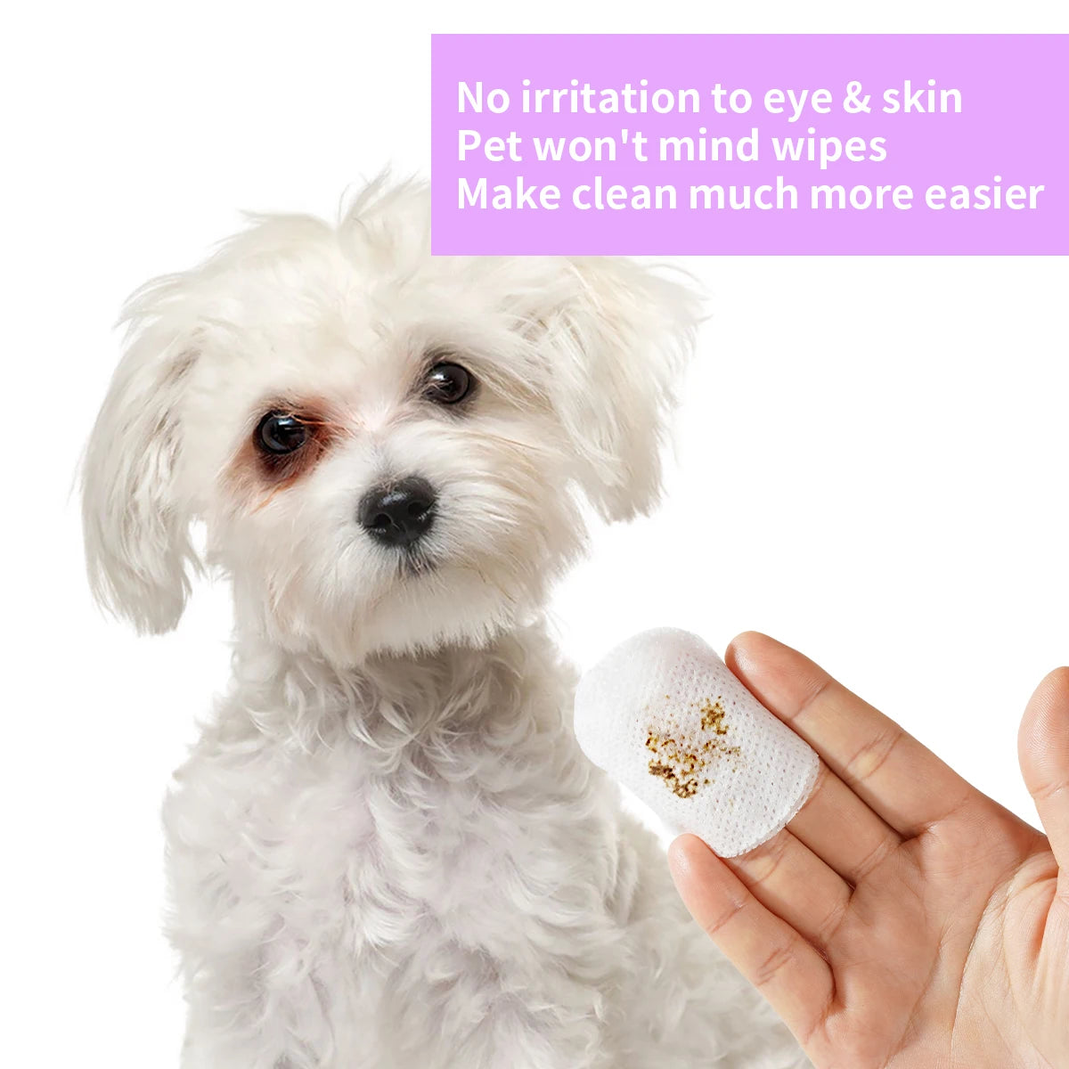 Gentle Pet Eye Wipes for Dogs & Cats