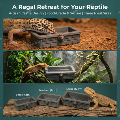 Castle Style Reptile Water Bowl
