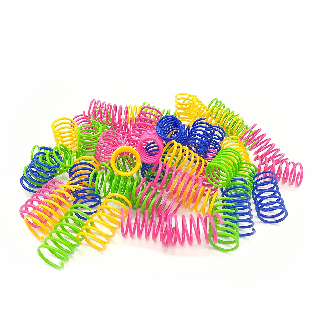 Colorful Cat Spring Spiral Toy Set