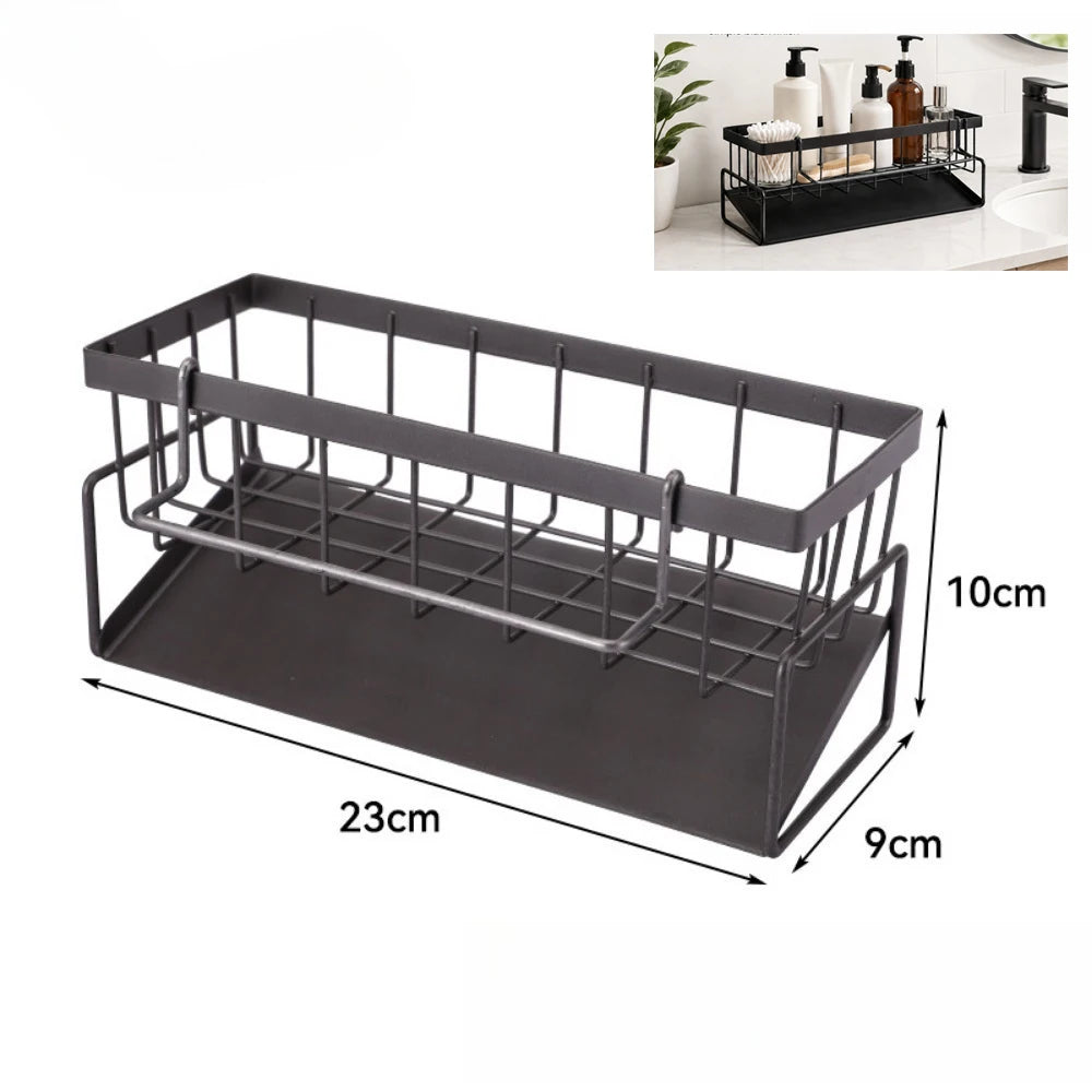 Kitchen Sink Faucet Sponge & Soap Organizer Rack