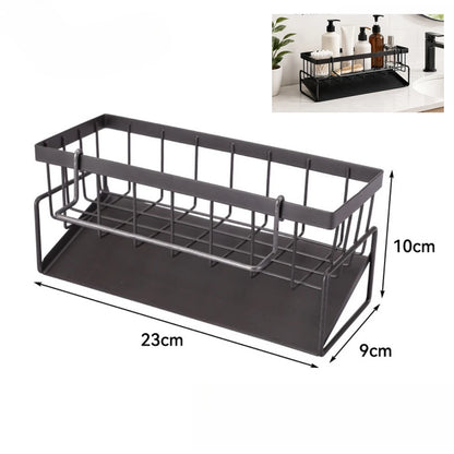 Kitchen Sink Faucet Sponge & Soap Organizer Rack