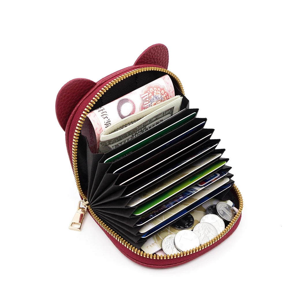 Cute Elephant Women’s Zip Card Wallet