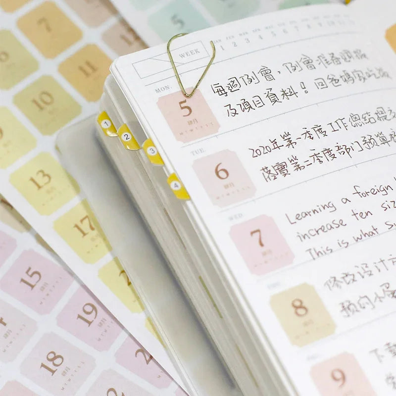 Four Seasons Perpetual Calendar Date Stickers
