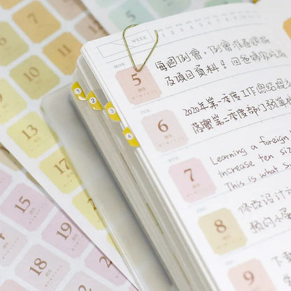Four Seasons Perpetual Calendar Date Stickers