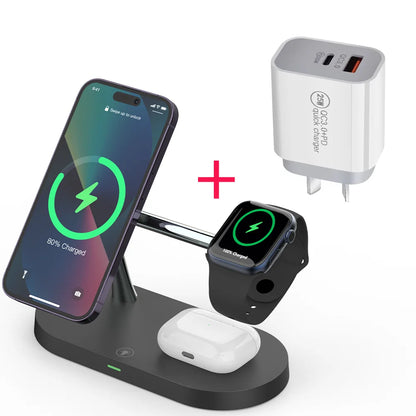 3-in-1 Magnetic Wireless Charging Station