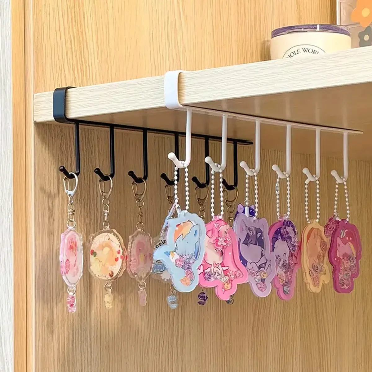 Iron Under-Shelf Storage Hook Rack