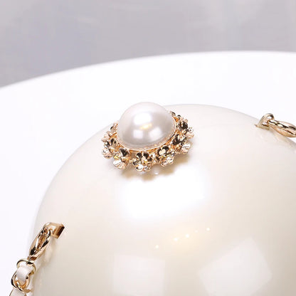 Pearl Sphere Evening Crossbody Bag