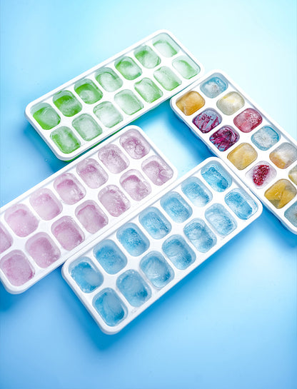 14-Grid Silicone Ice Cube Tray with Lid