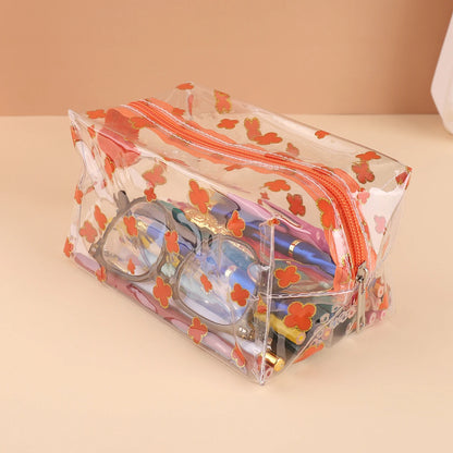 Clear Glitter Four Leaf Clover Pencil Case