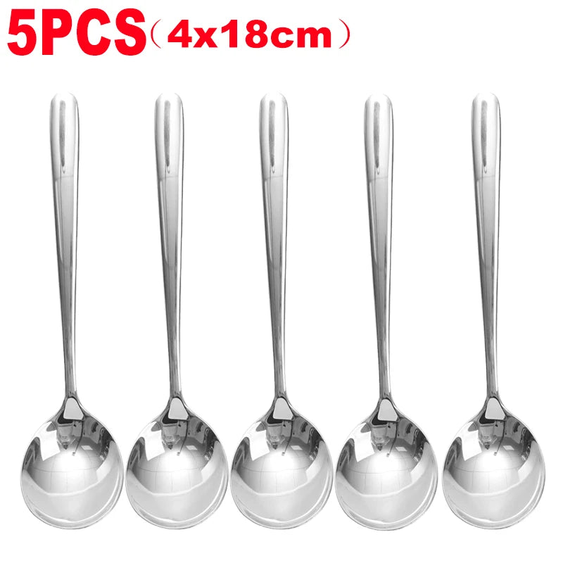 Stainless Steel Long Handle Soup Spoon