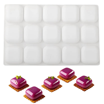 Cube Silicone Baking Mold for Mousse Cakes, Chocolates & French Desserts