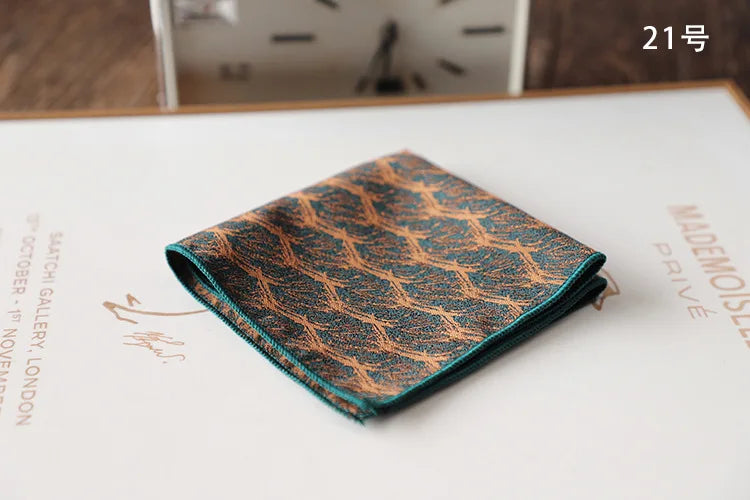 Korean Retro Geometric Pocket Square