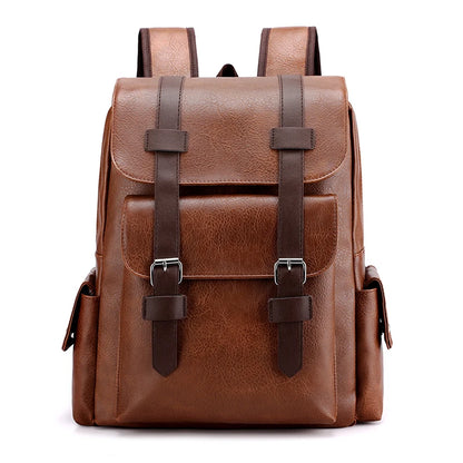 Men’s PU Leather Laptop Backpack