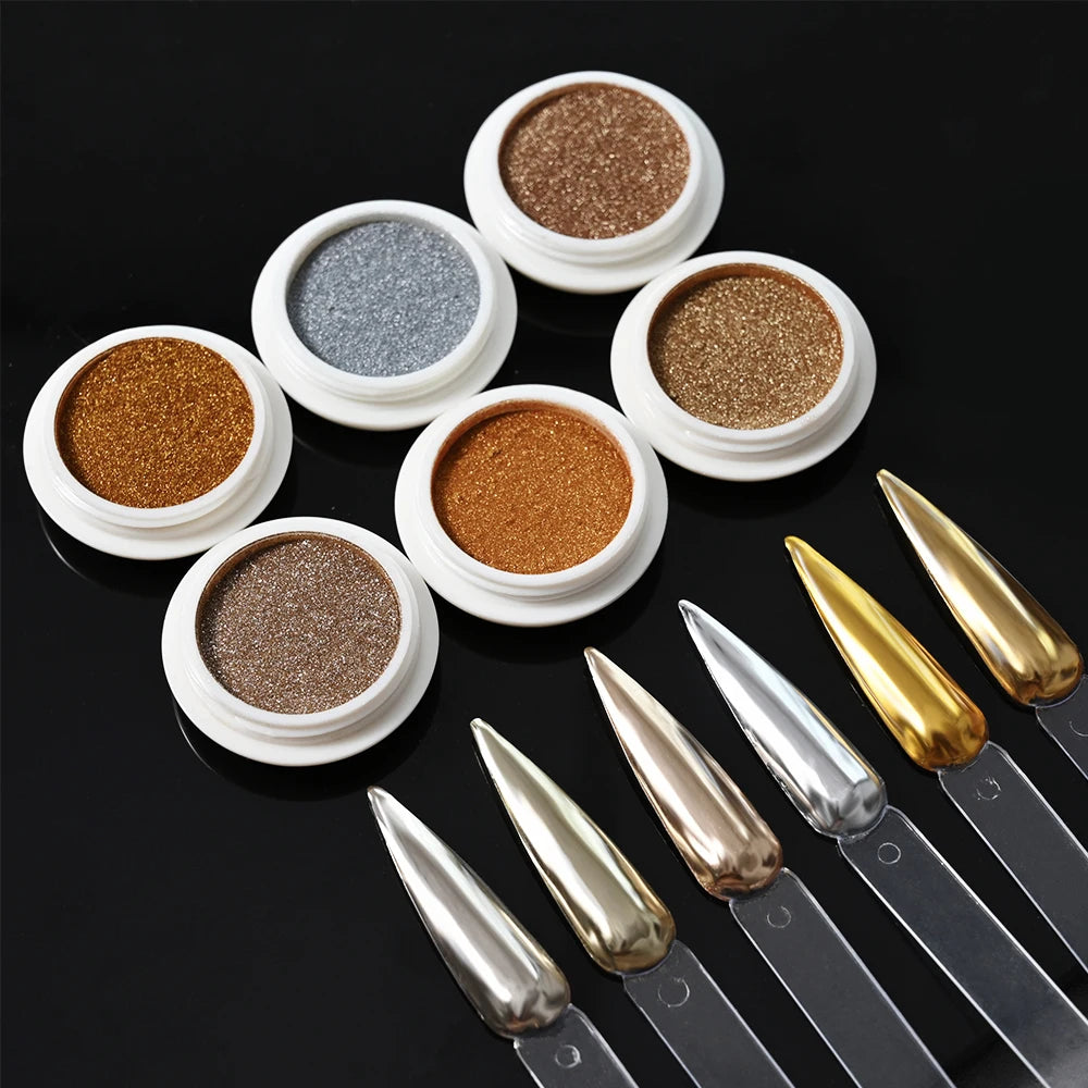 Mirror Chrome Nail Powder Pigment Set