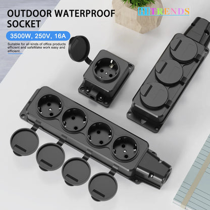 IP54 Waterproof Wall-Mounted Power Socket