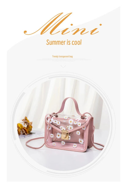 Women’s Transparent Floral Crossbody Shoulder Bag