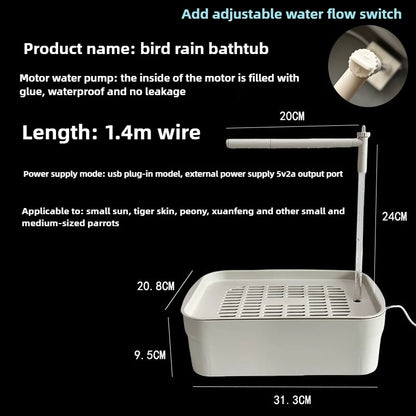 Automatic USB Bird Bath Fountain