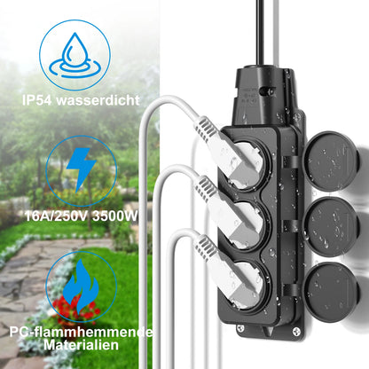 IP54 Waterproof Wall-Mounted Power Socket