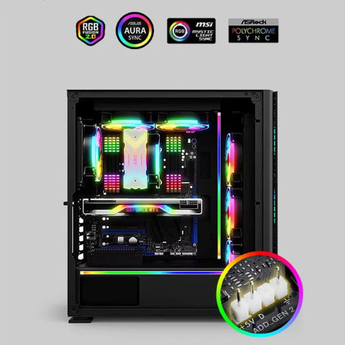 Length Cm Argb Colorful Computer Case