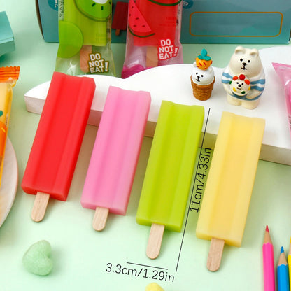 Fruit Popsicle Novelty Eraser Set
