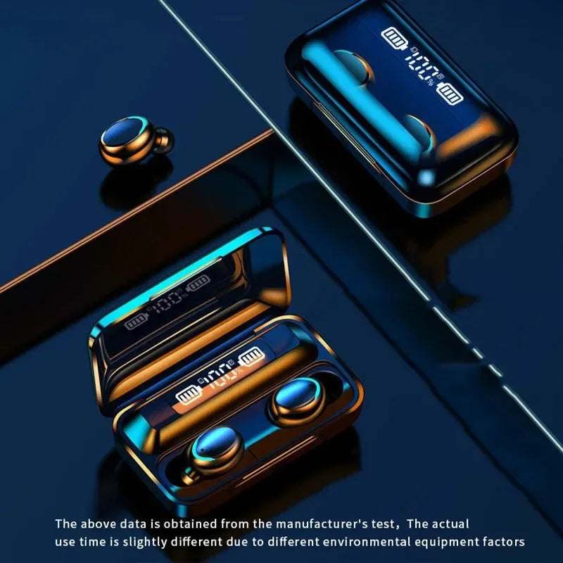 F9 Wireless Bluetooth Earbuds with LED Charging Display