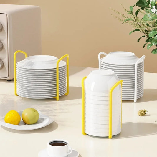 Adjustable Desktop Bowl & Plate Storage Rack