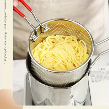 Household Deep Frying Pot with Removable Strainer for Chips & Chicken
