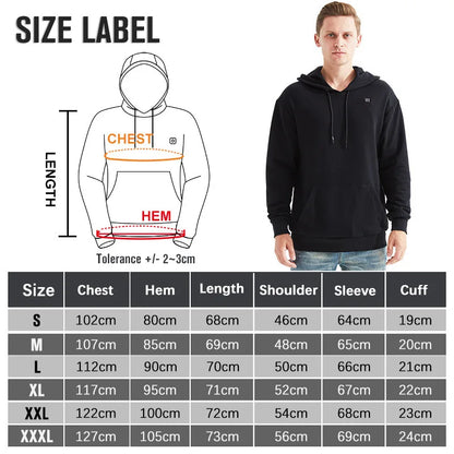 Men's USB Heated Fleece Hoodie Jacket