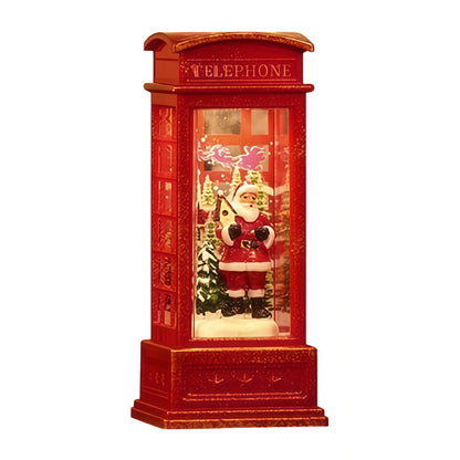 LED Christmas Telephone Booth Night Light