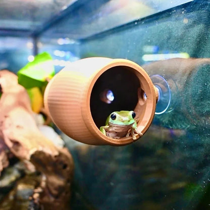 Reptile Cave Hide & Feeding Shelter for Geckos, Frogs & Lizards