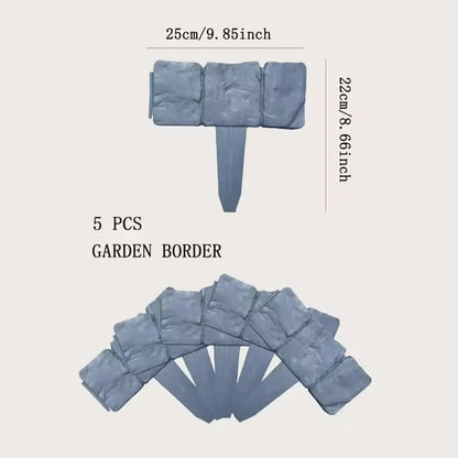 Garden Stone Effect Border Edging Fence Set
