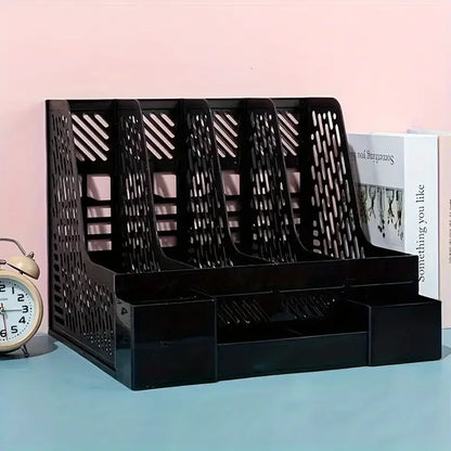 Desktop File Organizer With 4 Compartments