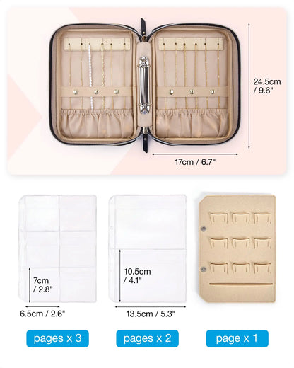 Travel Jewelry Organizer Book
