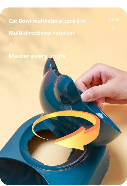 3-in-1 Cat Feeding & Water Station