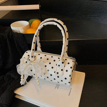 Women’s Polka Dot Barrel Shoulder Bag