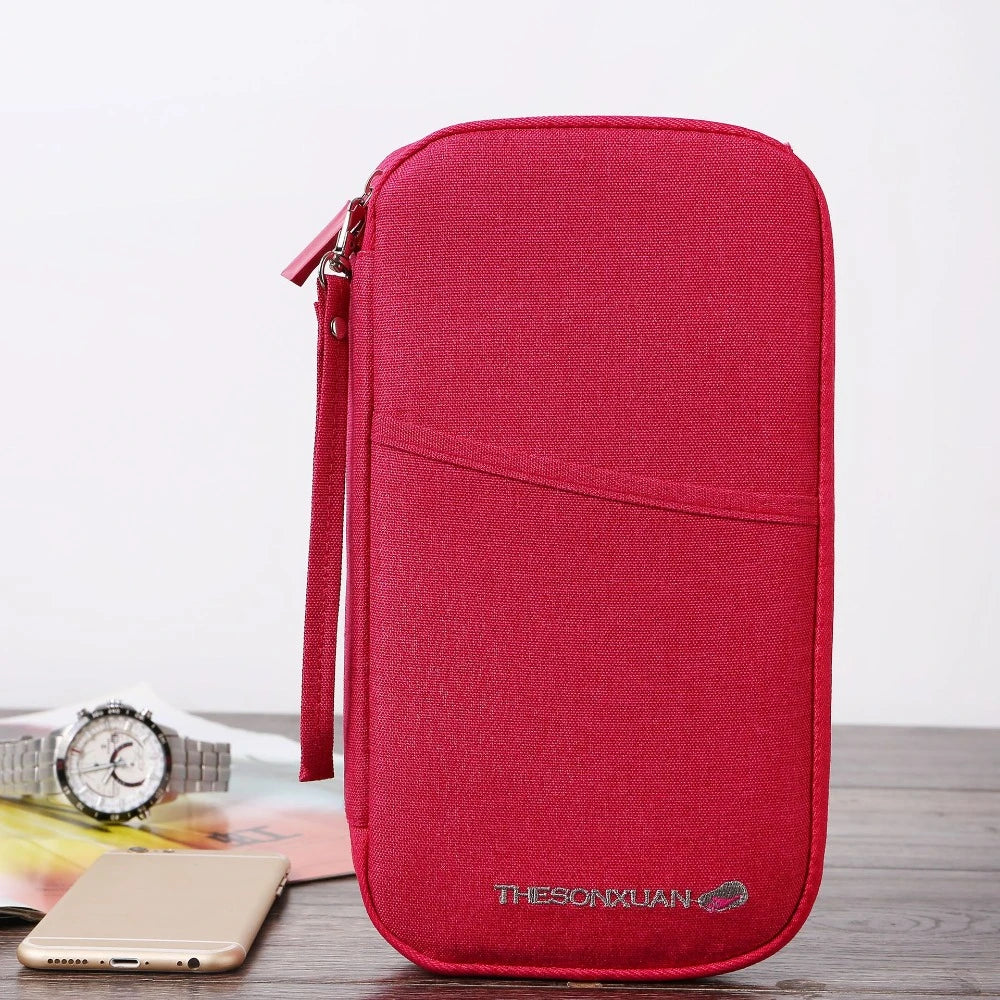 Family RFID Travel Passport Holder Bag