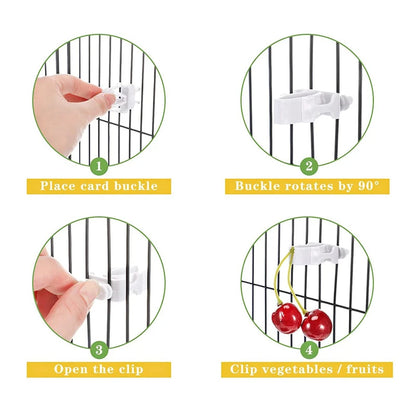 Bird Food & Cuttlebone Holder Clip
