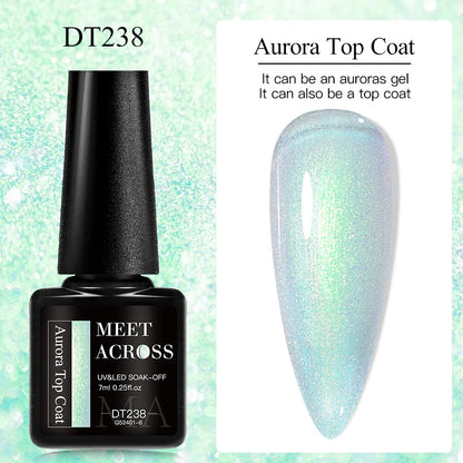 MEET ACROSS 7ml Aurora Gel Nail Top Coat