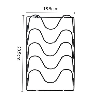 Wall Mounted Pot Lid Organizer Rack