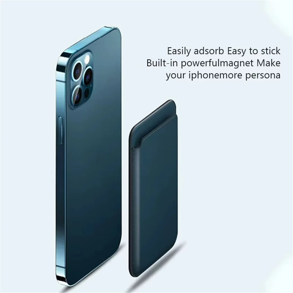 Magnetic Leather Wallet Case for iPhone