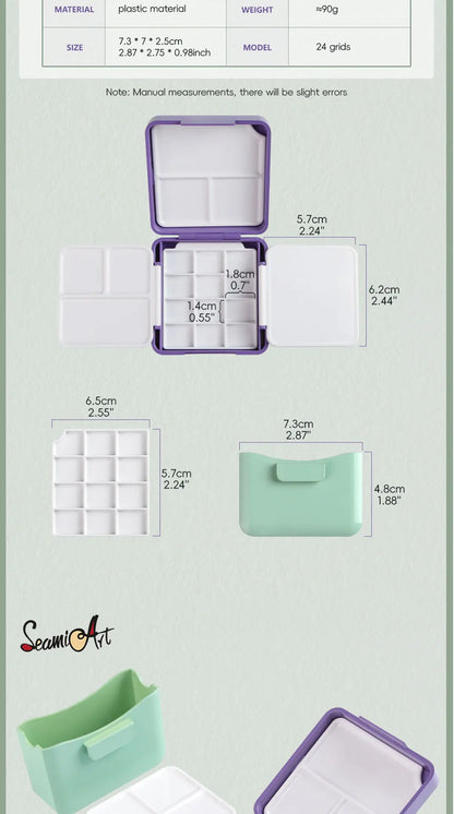 SeamiArt Portable Watercolour Palette Box