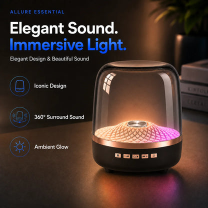 Portable Bluetooth 5.0 Wireless Speaker with Ambient Light