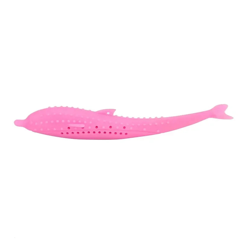 Interactive Fish-Shaped Silicone Cat Toy for Dental Care