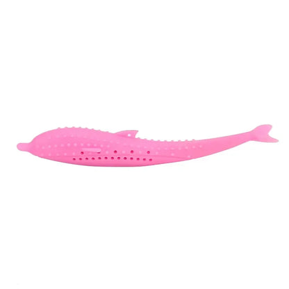 Interactive Fish-Shaped Silicone Cat Toy for Dental Care