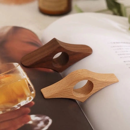 Solid Wooden Thumb Page Holder Bookmark