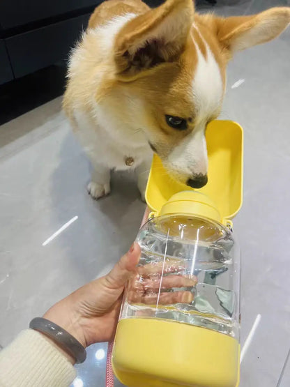 2-in-1 Portable Dog Water Bottle & Food Container