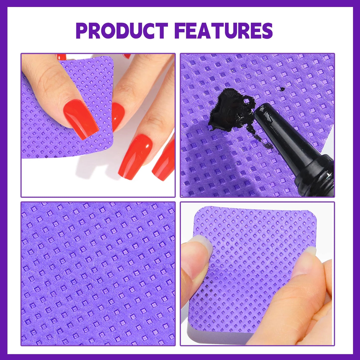 Lint-Free Nail Polish Remover Wipes